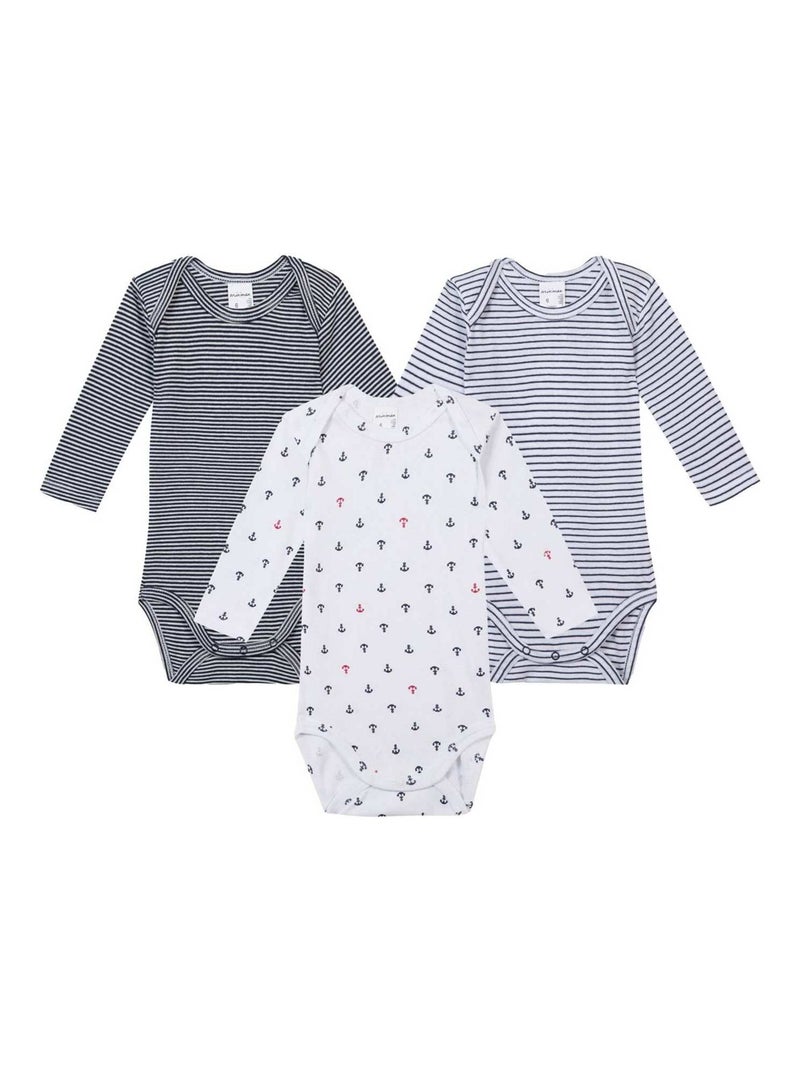 Body Bébé Manches Longues LaLoona - Body Bebe à Manches Longues - Lot De 3 Bodies Croisés En Coton Fille Et Garçon - Boutons Pression, Testé Oeko-Tex Standard 100 Body Bébé Garçon Manche Longue