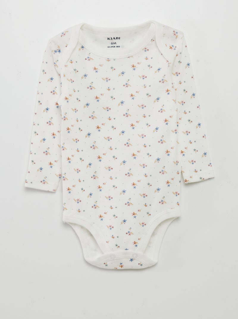 Lot de 3 bodies manches longues ROSE - Kiabi