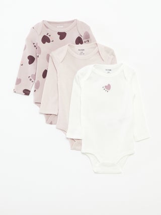 Lot de 3 bodies manches longues