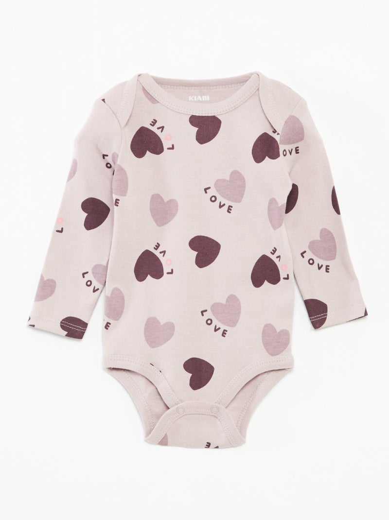 Lot De 5 Bodies Manches Longues Bébé En Coton Variante 1 | Petit Bateau