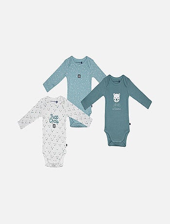 LOT DE 3 BODIES MANOE MANCHES LONGUES BEBE