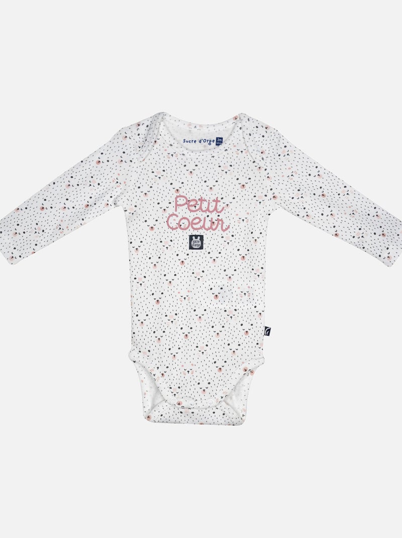 LOT DE 3 BODIES MORGANE MANCHES LONGUES BEBE Rose - Kiabi