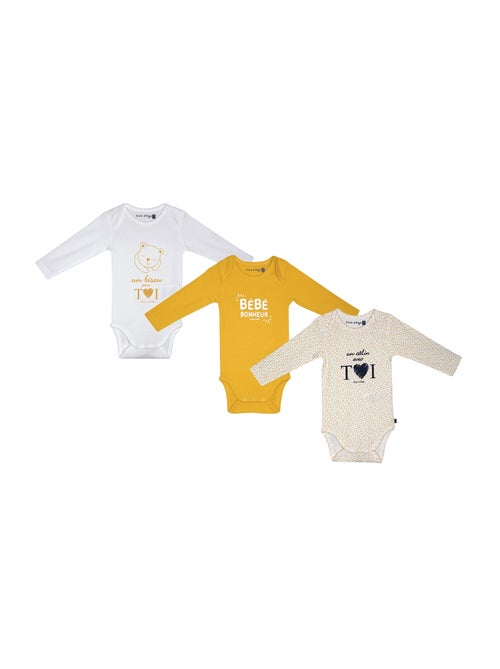 LOT DE 3 BODIES MORIC MANCHES LONGUES - Kiabi