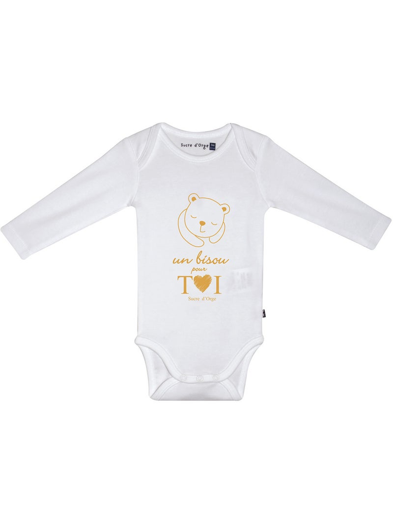 LOT DE 3 BODIES MORIC MANCHES LONGUES Jaune - Kiabi