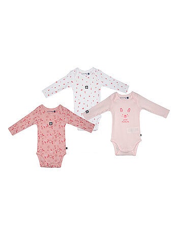 LOT DE 3 BODIES NAÏDA MANCHES LONGUES BEBE