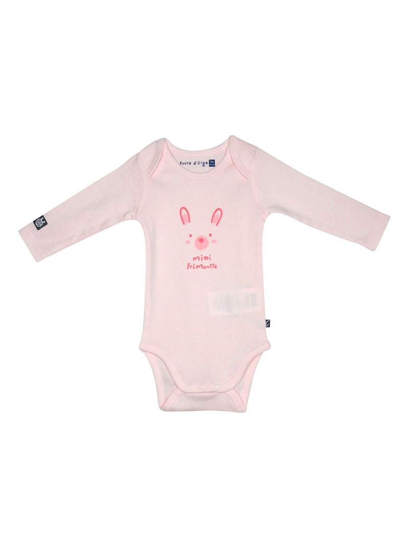 LOT DE 3 BODIES NAÏDA MANCHES LONGUES BEBE Rose - Kiabi