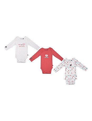 LOT DE 3 BODIES NARCIUS MANCHES LONGUES BEBE