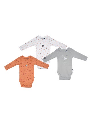 LOT DE 3 BODIES NASRO MANCHES LONGUES BEBE