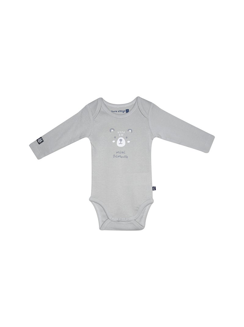 LOT DE 3 BODIES NASRO MANCHES LONGUES BEBE Orange - Kiabi