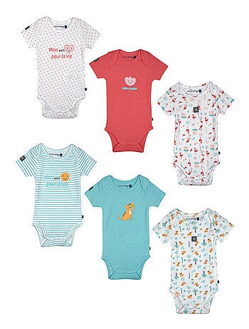 LOT DE 3 BODIES NORDINE MANCHES COURTES BEBE
