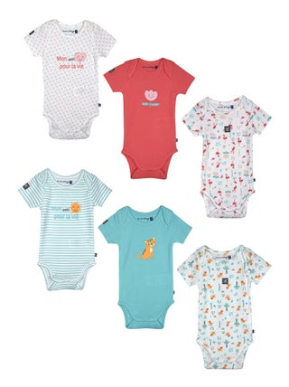 LOT DE 3 BODIES NORDINE MANCHES COURTES BEBE