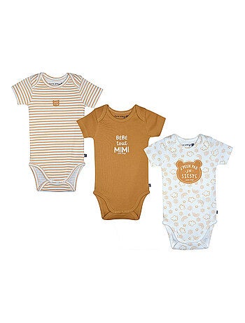 LOT DE 3 BODIES ODILON MANCHES COURTES