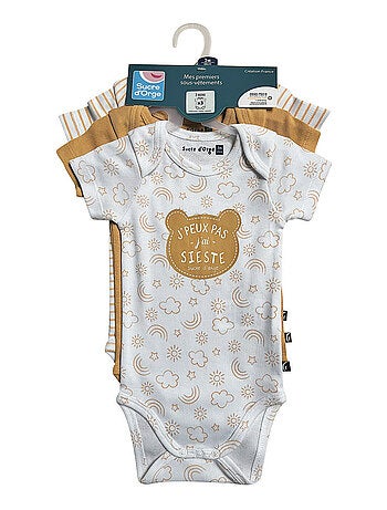 LOT DE 3 BODIES ODILON MANCHES COURTES