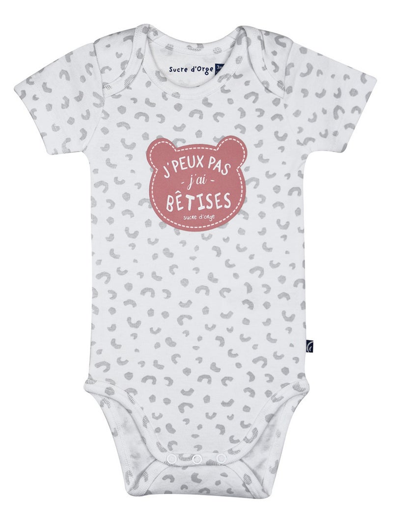 LOT DE 3 BODIES OLIVIA MANCHES COURTES Rose - Kiabi