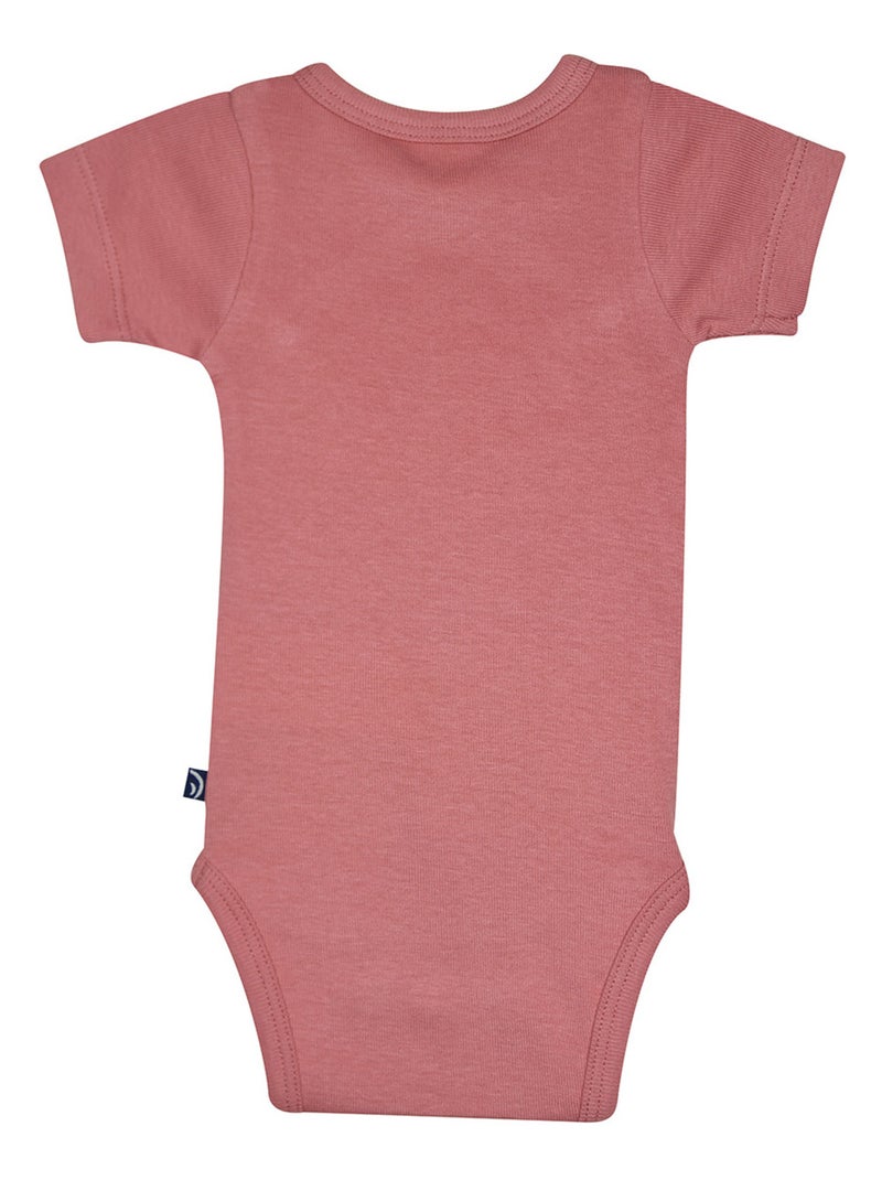 LOT DE 3 BODIES OLIVIA MANCHES COURTES Rose - Kiabi