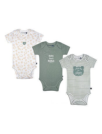 LOT DE 3 BODIES OMAR MANCHES COURTES