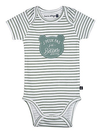 LOT DE 3 BODIES OMAR MANCHES COURTES