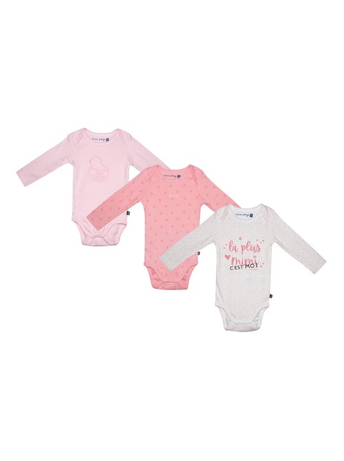 Lot de 3 bodies pandorette manches longues - Kiabi