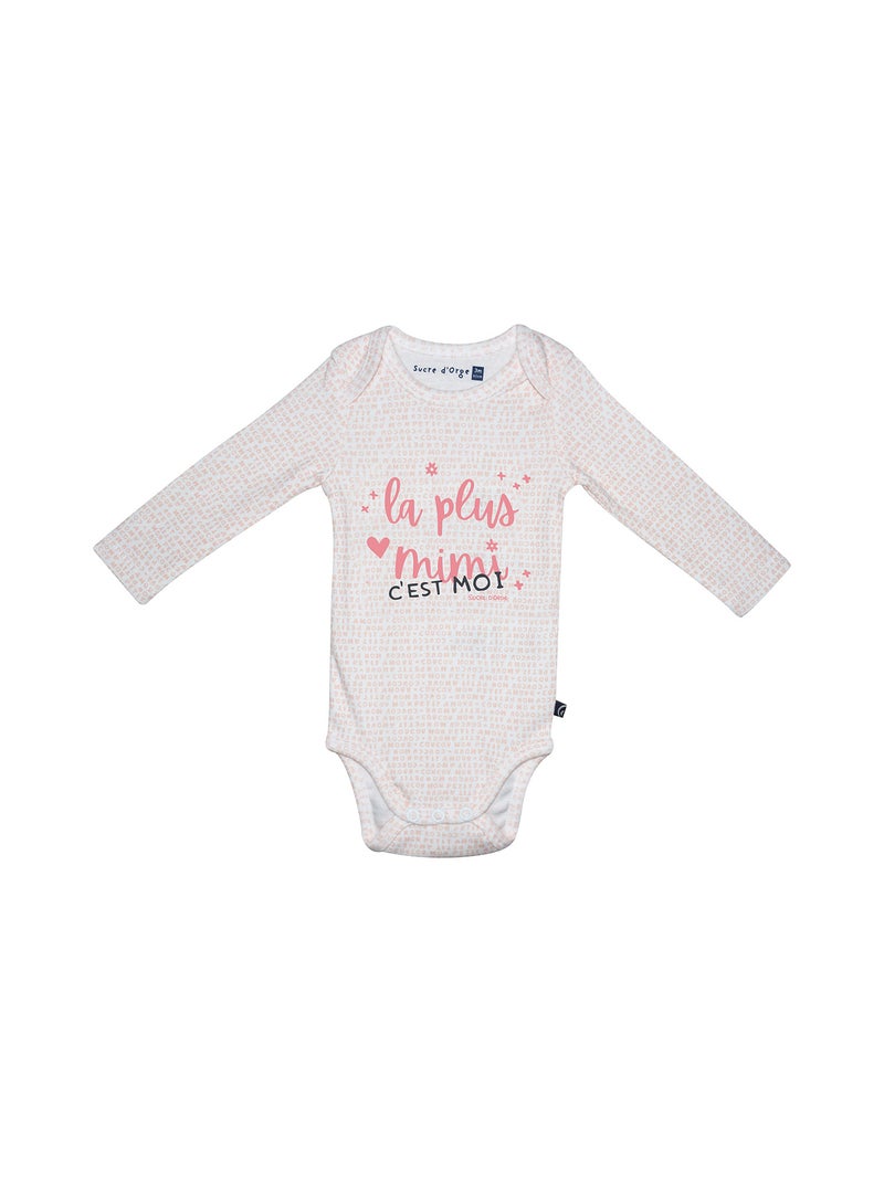 Lot de 3 bodies pandorette manches longues Rose - Kiabi