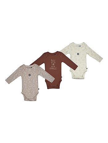 Lot de 3 bodies Pantxo manches longues