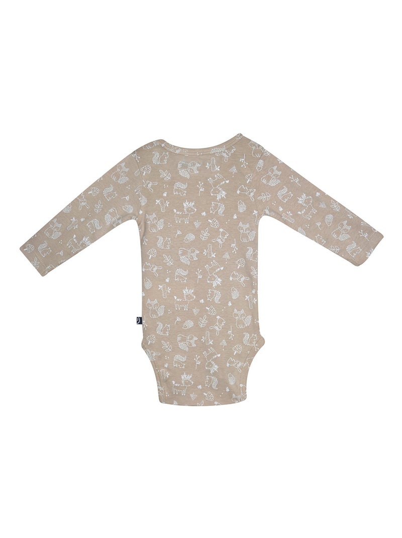 Lot de 3 bodies Pantxo manches longues Marron/Moka/Blush Beige - Kiabi