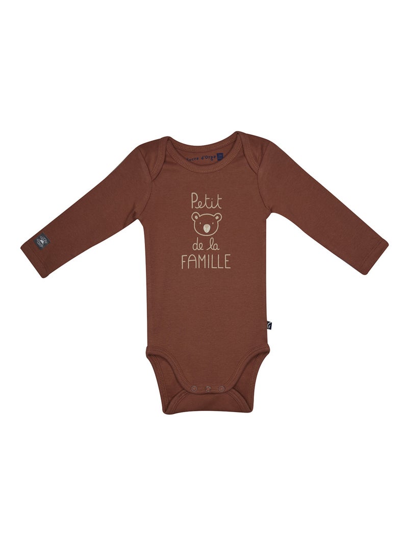Lot de 3 bodies Pantxo manches longues Marron/Moka/Blush Beige - Kiabi