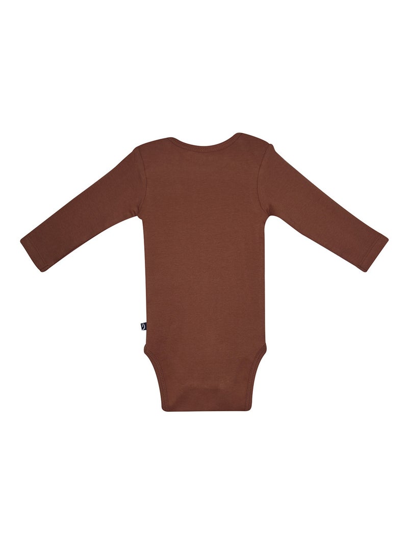 Lot de 3 bodies Pantxo manches longues Marron/Moka/Blush Beige - Kiabi