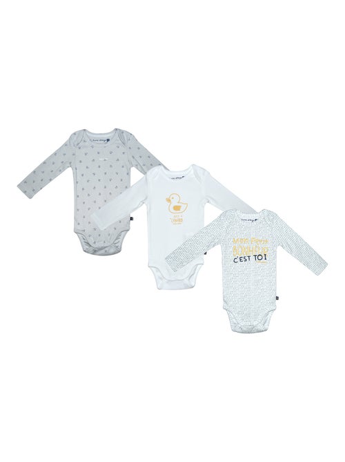 Lot de 3 bodies paulalex manches longues - Kiabi