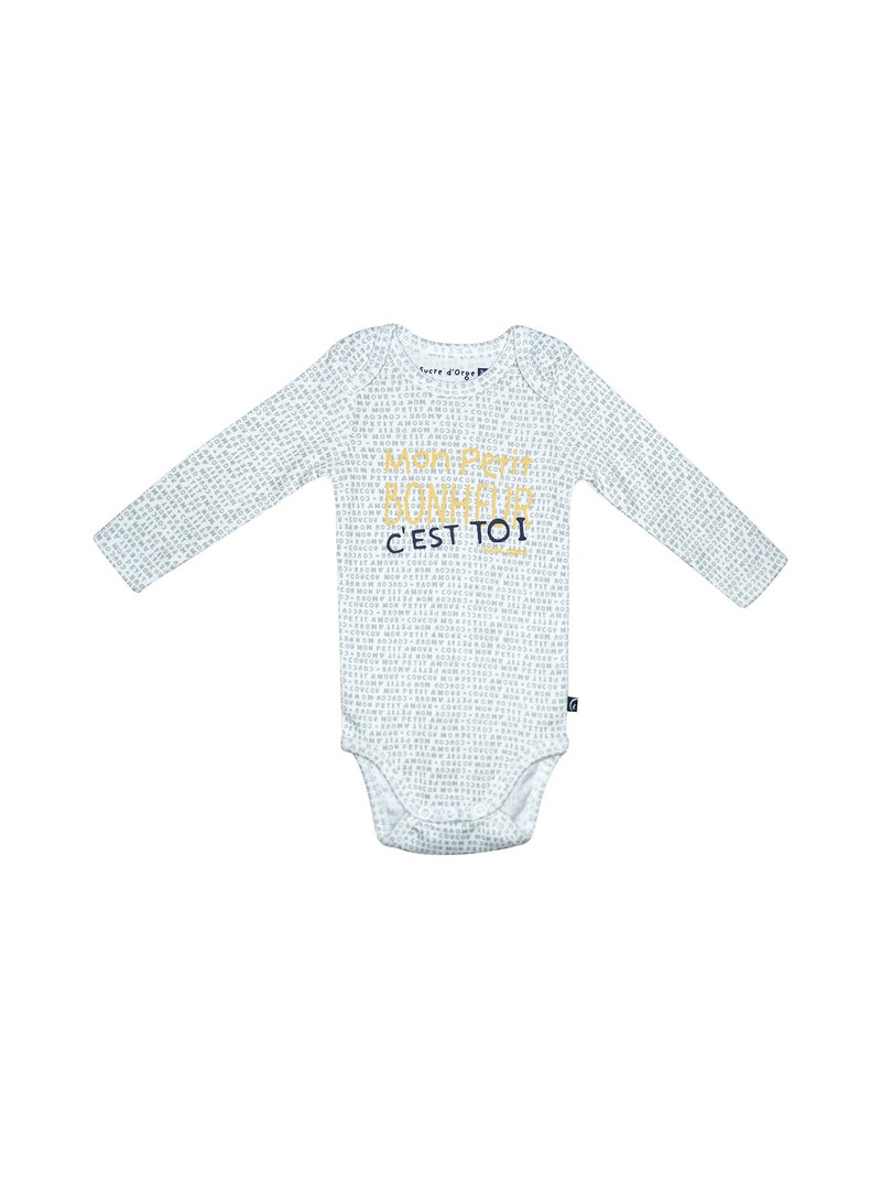 Lot de 3 bodies paulalex manches longues Gris - Kiabi