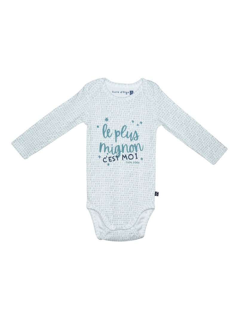 Lot de 3 bodies paulus manches longues Vert - Kiabi