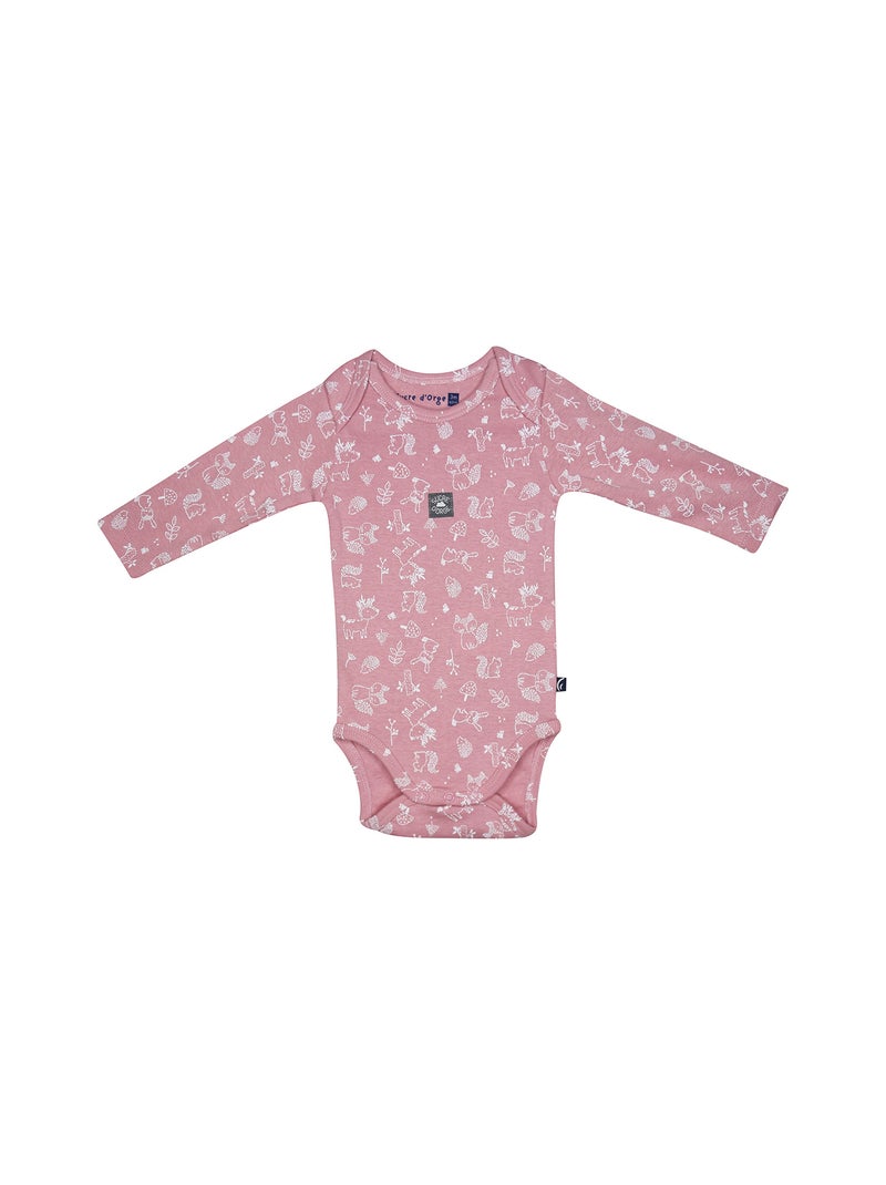 Lot de 3 bodies Philae manches longues Blanc Rose foncé - Kiabi