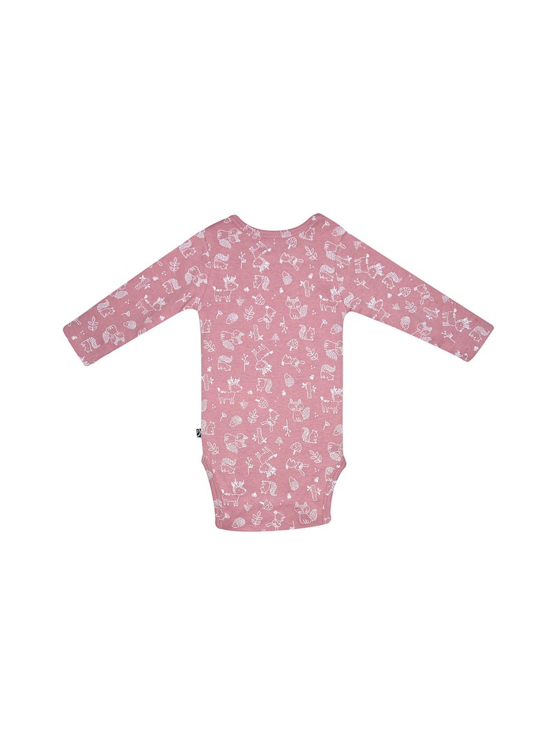 Lot de 3 bodies Philae manches longues Blanc Rose foncé - Kiabi