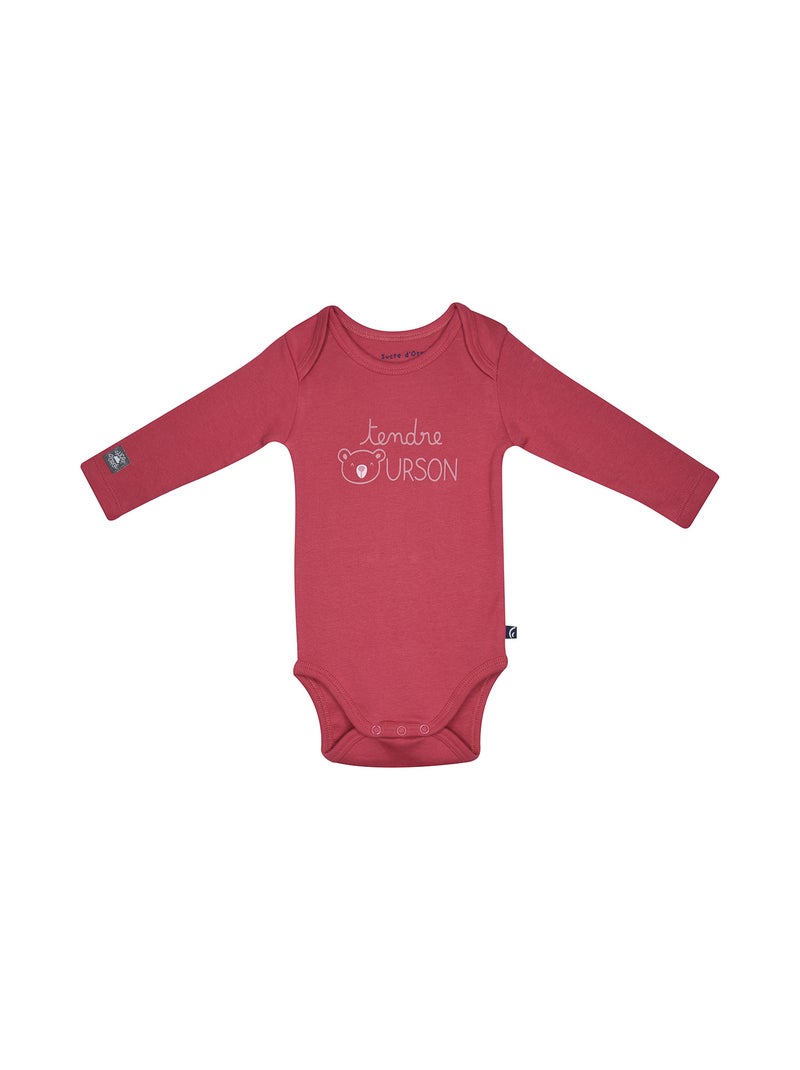 Lot de 3 bodies Philae manches longues Blanc Rose foncé - Kiabi
