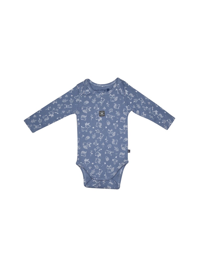 Lot de 3 bodies Priam manches longues Blanc Bleu ciel - Kiabi