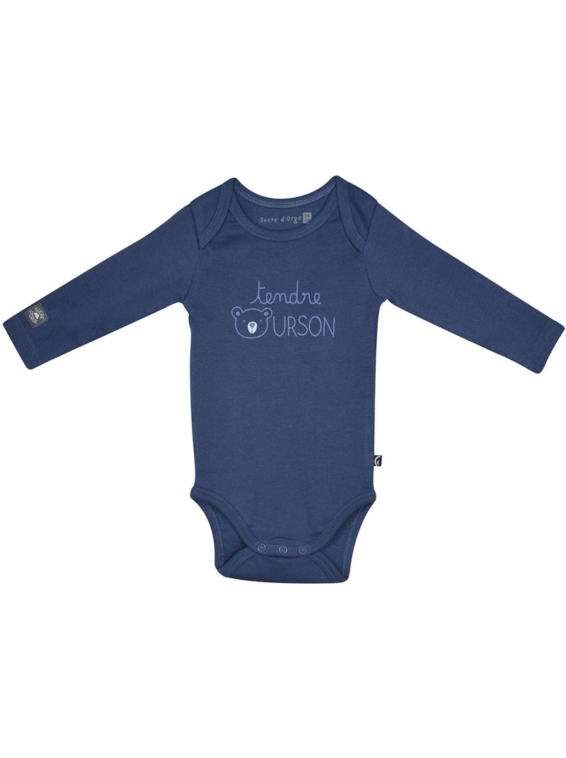 Lot de 3 bodies priam manches longues Bleu - Kiabi