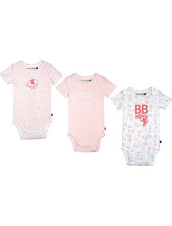 LOT DE 3 BODIES RAMYA MANCHES COURTES