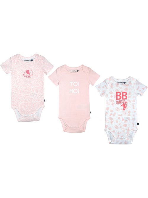 LOT DE 3 BODIES RAMYA MANCHES COURTES - Kiabi