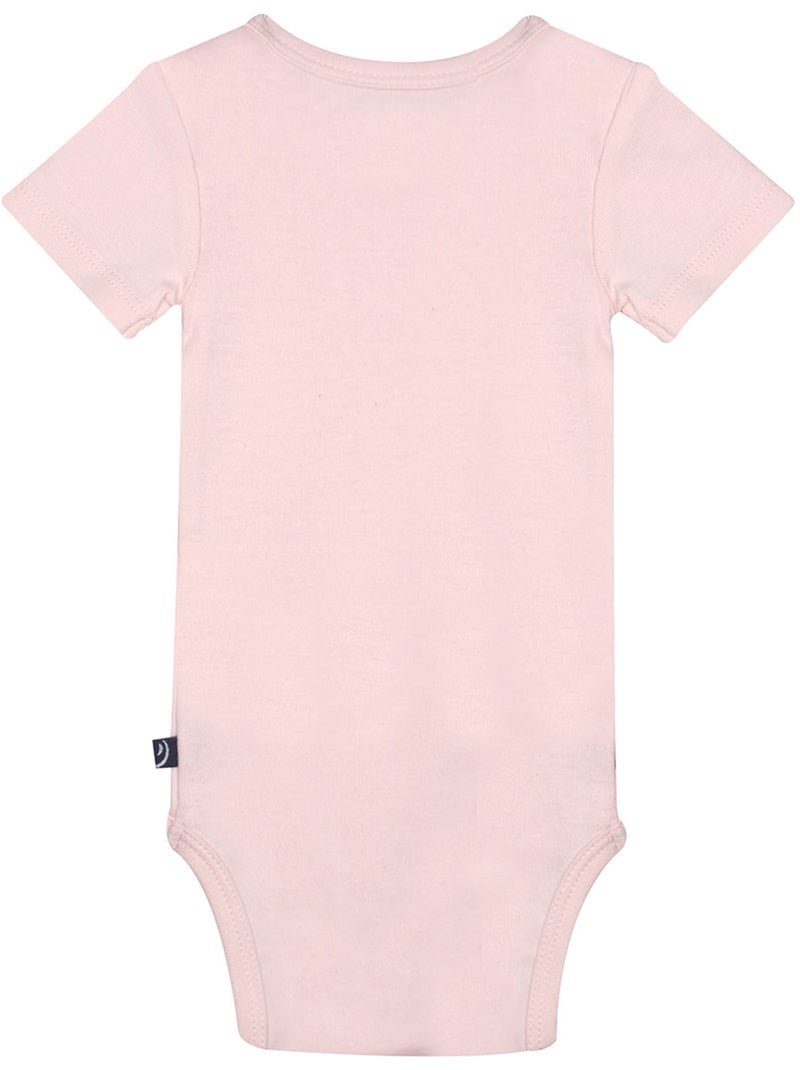 LOT DE 3 BODIES RAMYA MANCHES COURTES Rose - Kiabi