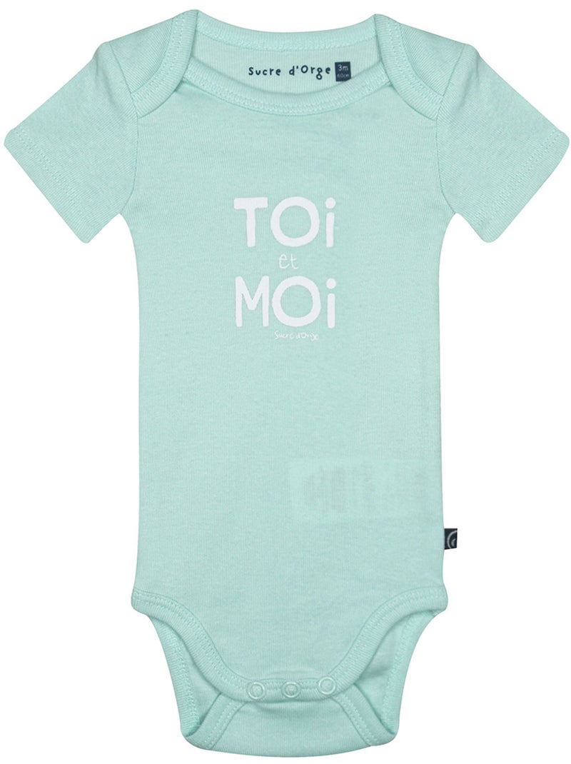 LOT DE 3 BODIES RAMZI MANCHES COURTES Bleu - Kiabi