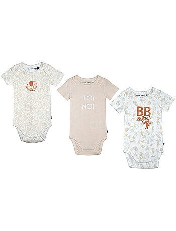 LOT DE 3 BODIES RIDAH MANCHES COURTES BEBE