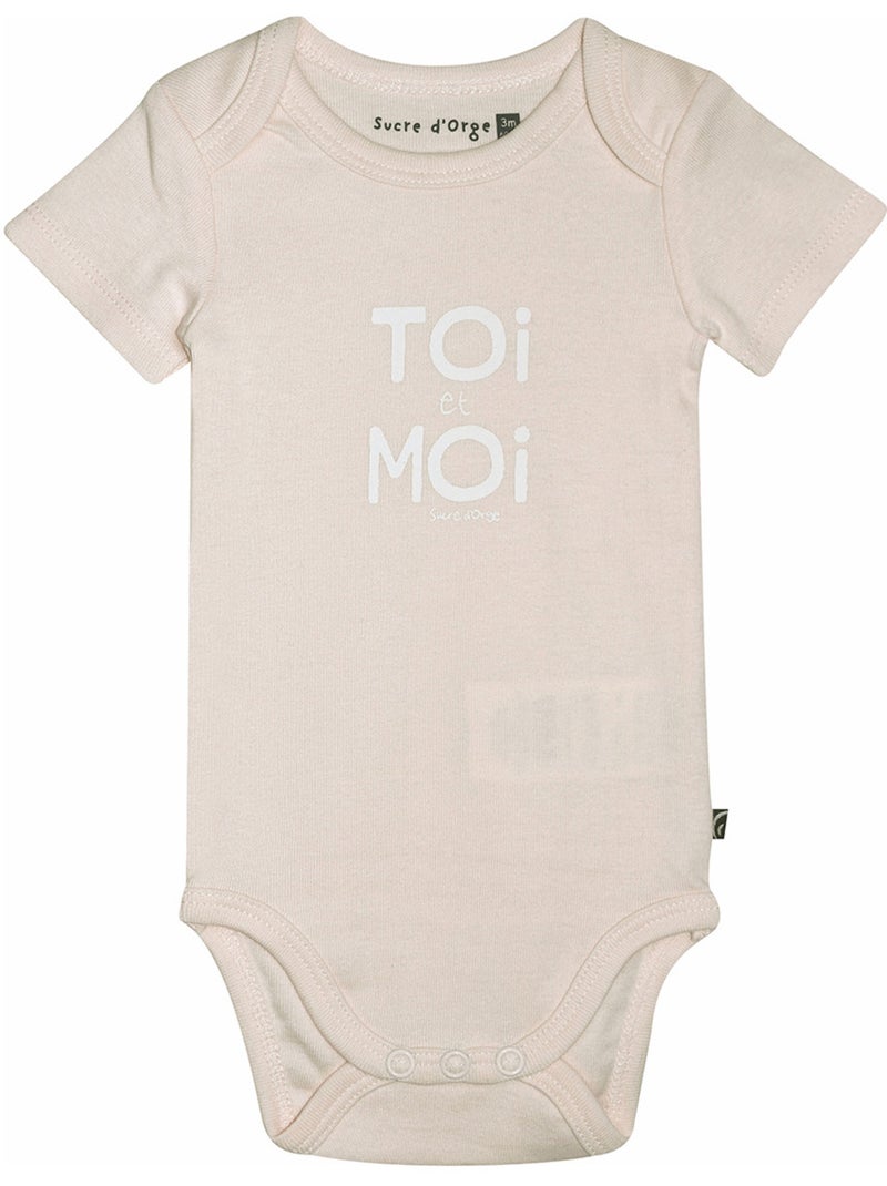 LOT DE 3 BODIES RIDAH MANCHES COURTES BEBE Beige - Kiabi