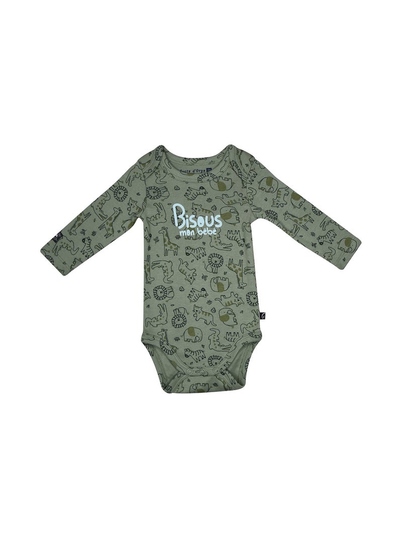 LOT DE 3 BODIES RIO MANCHES LONGUES Bleu - Kiabi