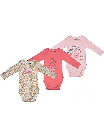 LOT DE 3 BODIES ROMY MANCHES LONGUES