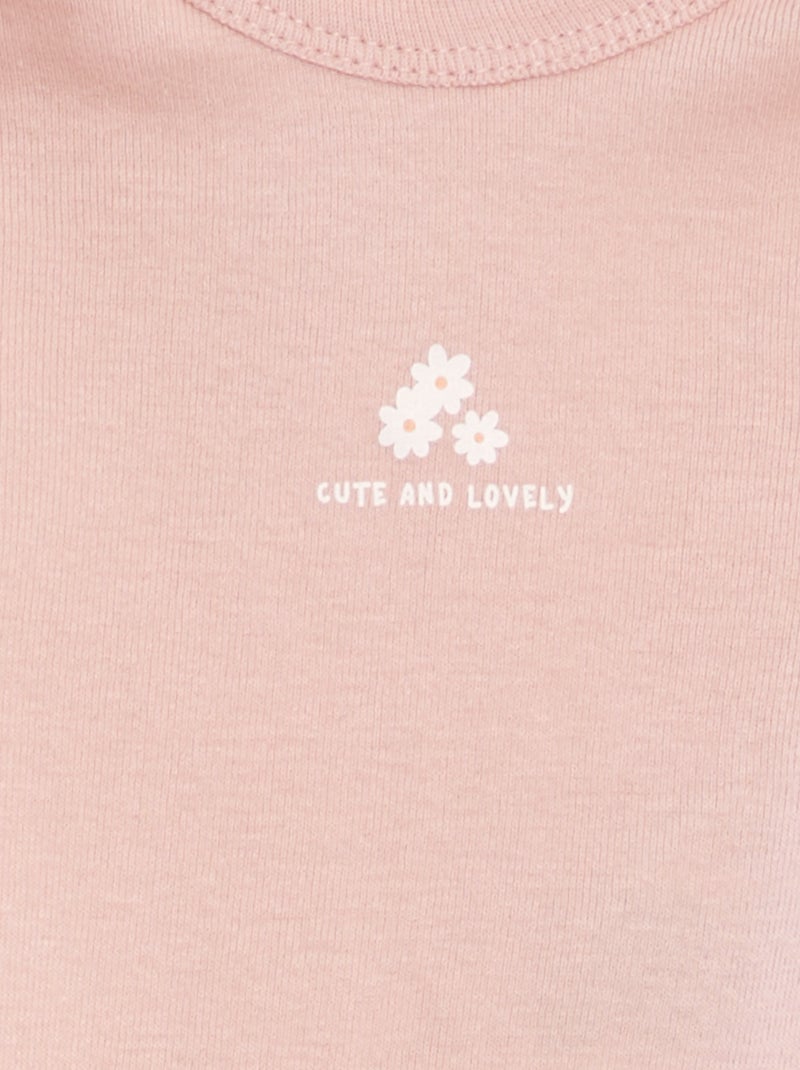 Lot de 3 bodies Rose - Kiabi