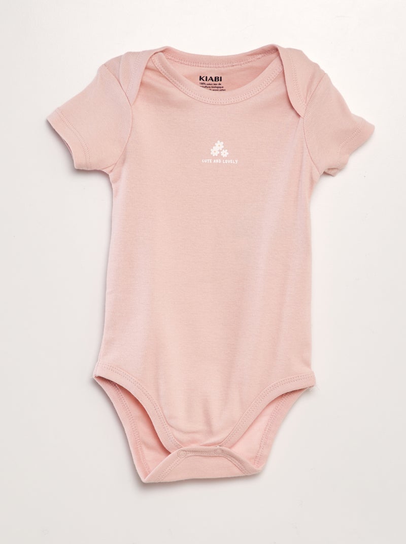 Lot de 3 bodies Rose - Kiabi