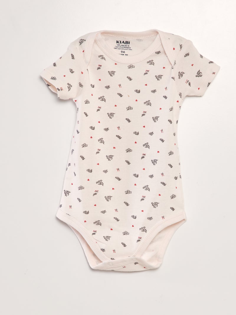 Lot de 3 bodies Rose - Kiabi