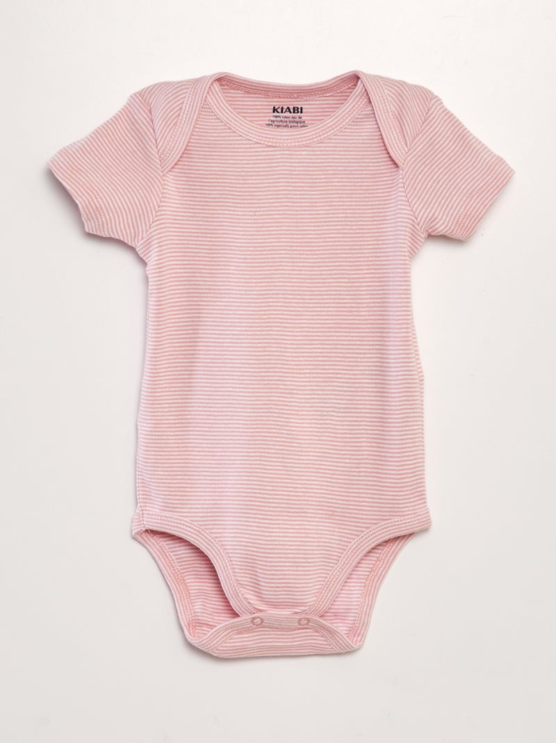 Lot de 3 bodies Rose - Kiabi