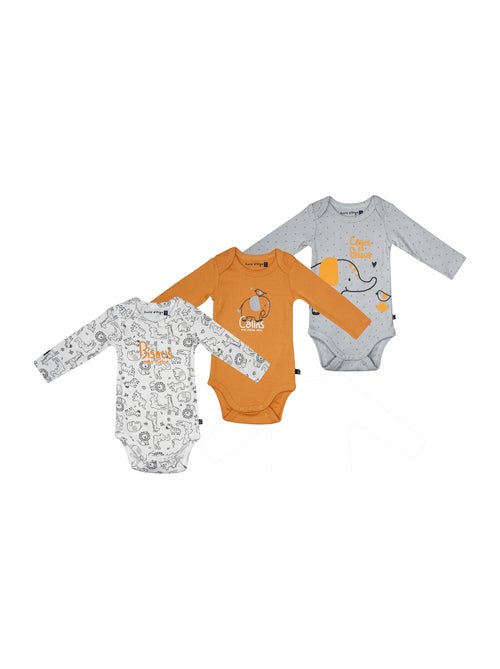 LOT DE 3 BODIES RUDY MANCHES LONGUES - Kiabi