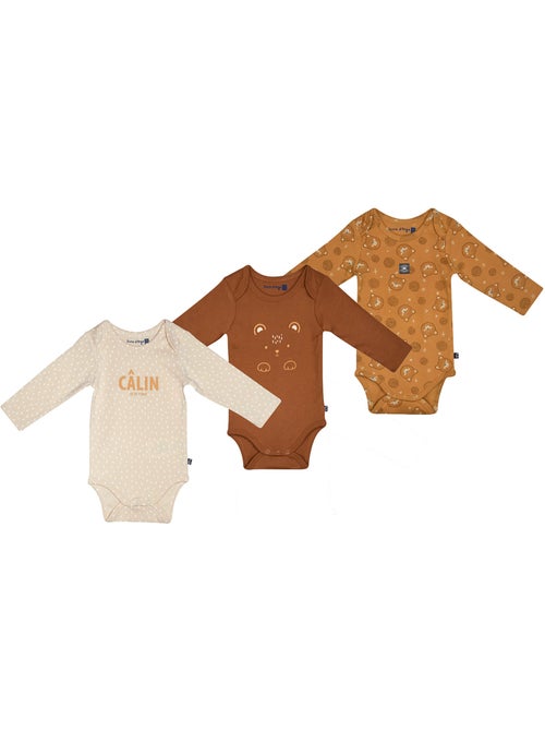 Lot de 3 bodies samba manches longues - Kiabi