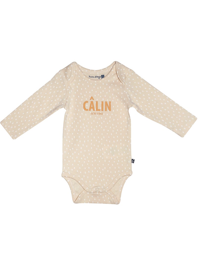 Lot de 3 bodies samba manches longues Beige - Kiabi